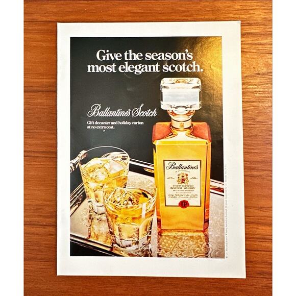 10 Print Ads 1977 Scotch Whiskey Champagne Gin - Picture 2 of 11